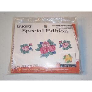 Bucilla Special Edition Roses & Ribbons Dresser Scarf 64679 Cross Stitch -011606